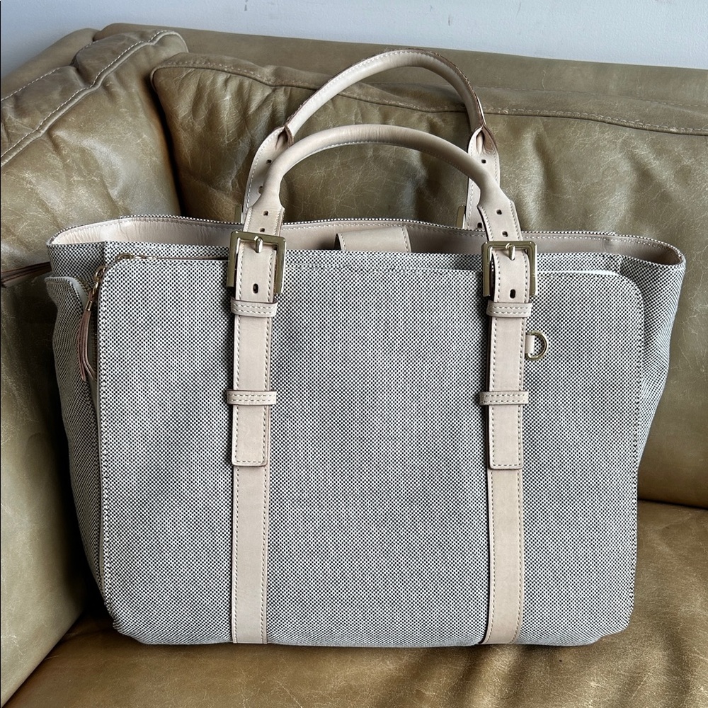 India Hicks Gray and Tan Laptop Bag - Picture 2 of 9